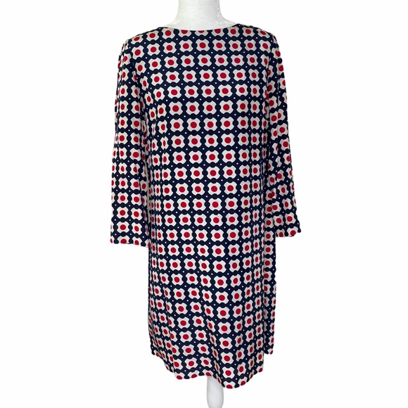 BROOKS BROTHERS Floral Pattern Silk Blend Shift Dress - Picture 2 of 5